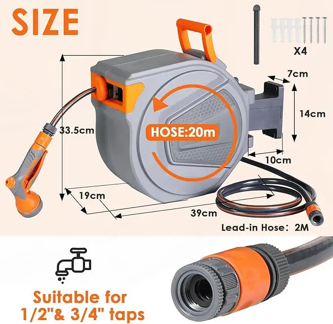 Viral Vault™ Retractable Garden Hose