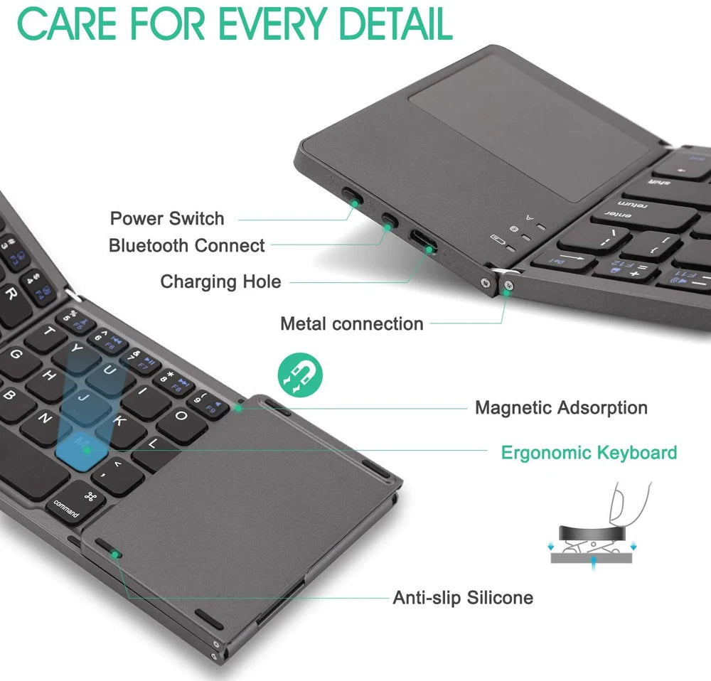 Viral Vault™ Portable Mini Wireless Bluetooth Keyboard