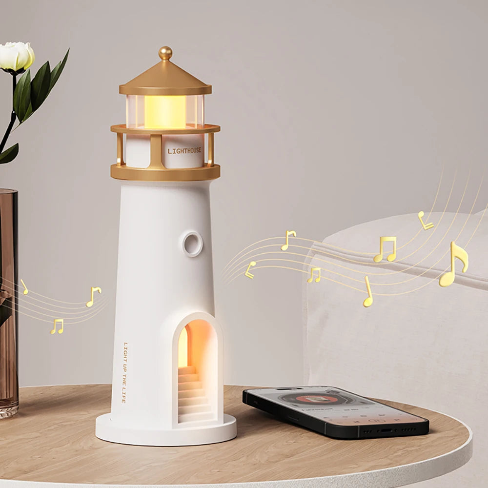 Viral Vault™ Night Lights Moon Projection Lighthouse
