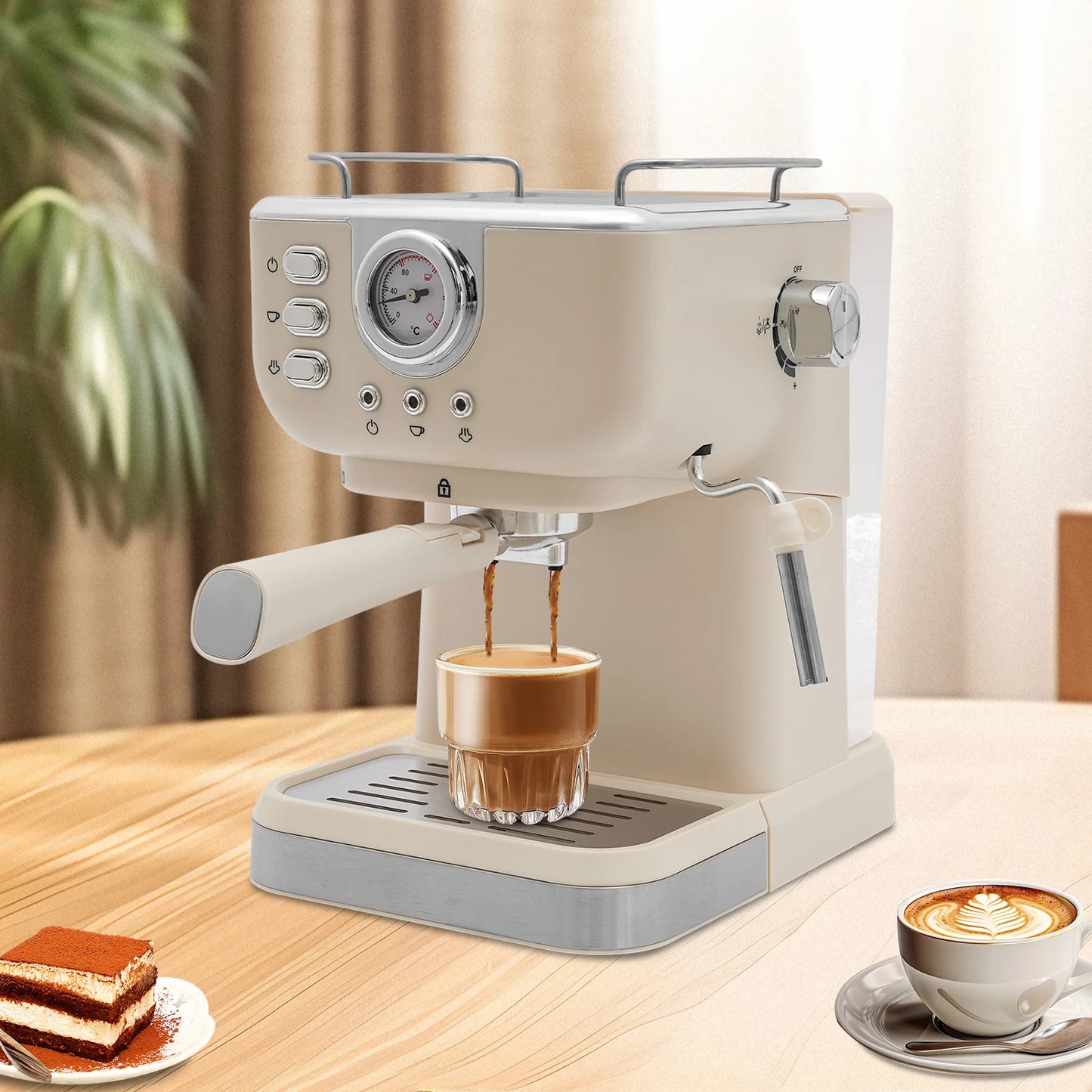 Viral Vault™ Espresso Machine with Milk Frothier