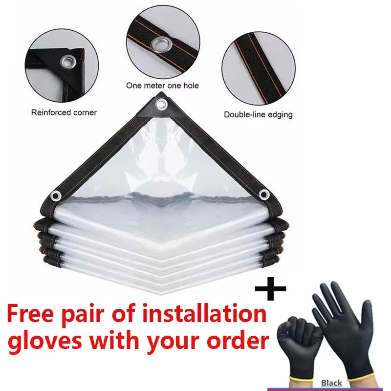 Viral Vault™ Thicken Transparent Waterproof Poly Tarp