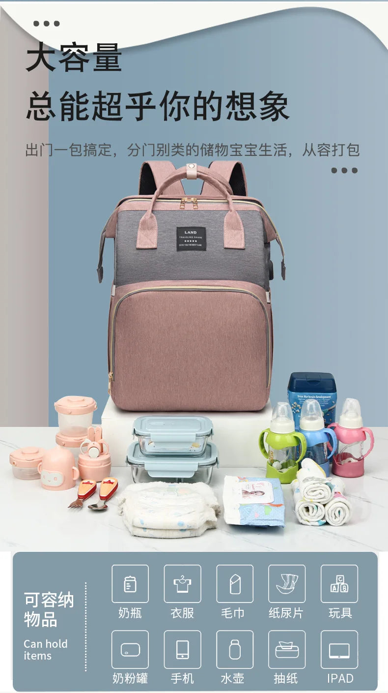 Viral Vault™ Mommy Bag Lightweight Portable Folding Crib