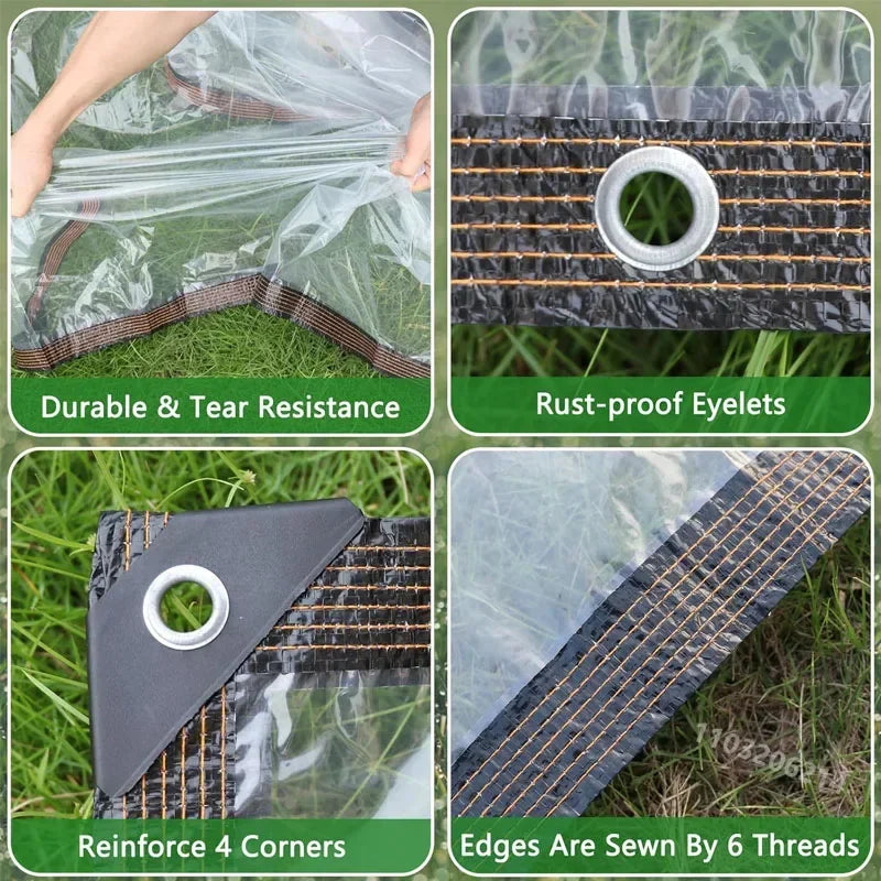 Viral Vault™ Thicken Transparent Waterproof Poly Tarp