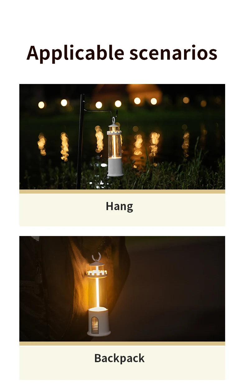 Viral Vault™ Night Lights Moon Projection Lighthouse