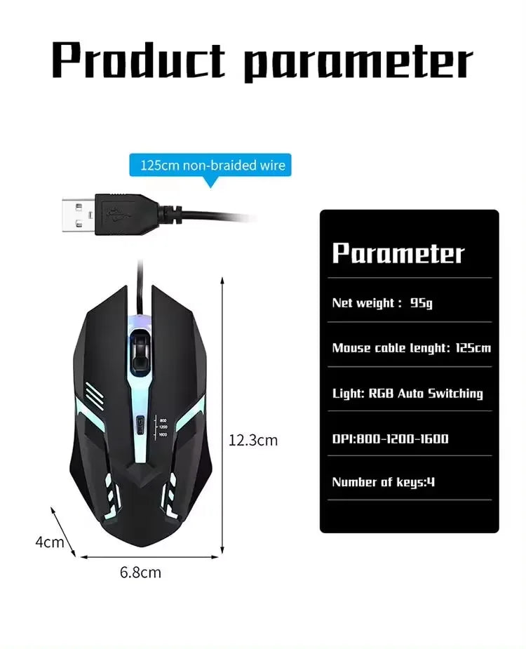 Viral Vault™ Sports LED Luminous Backlit Mouse