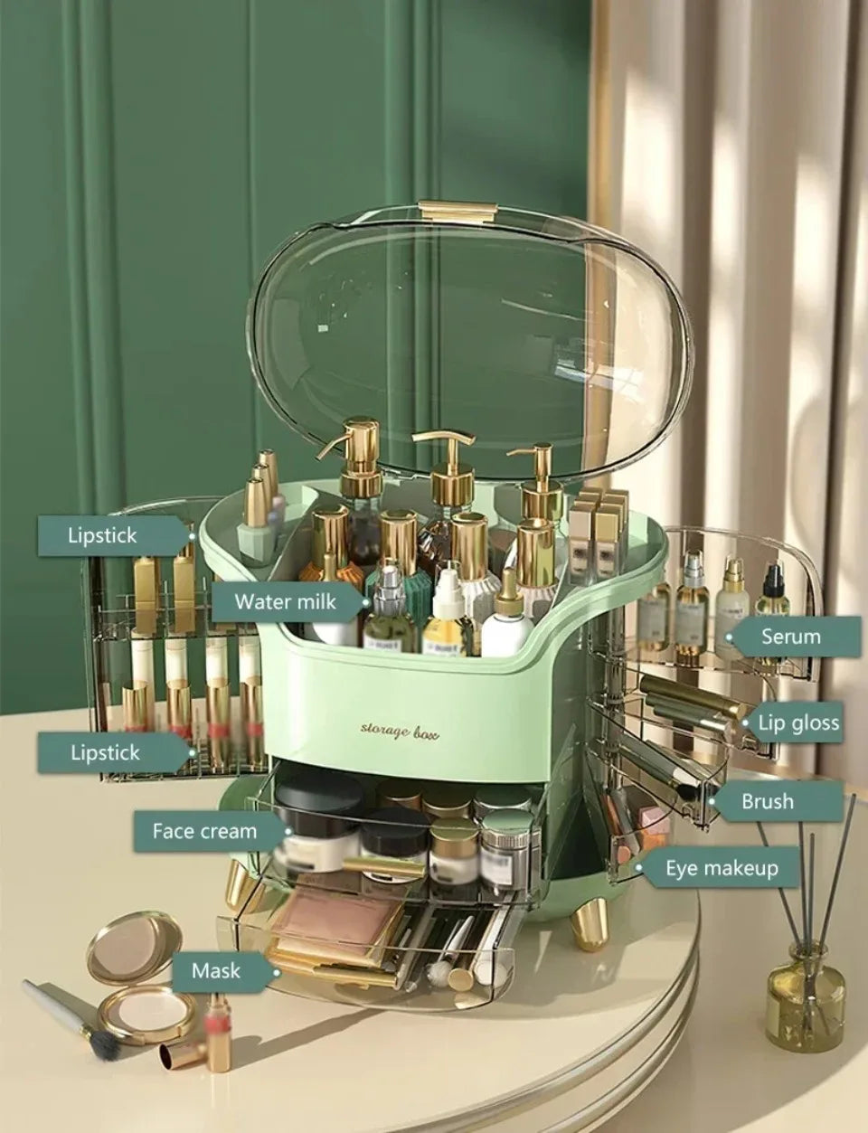 Viral Vault™ Desktop Makeup Organizer