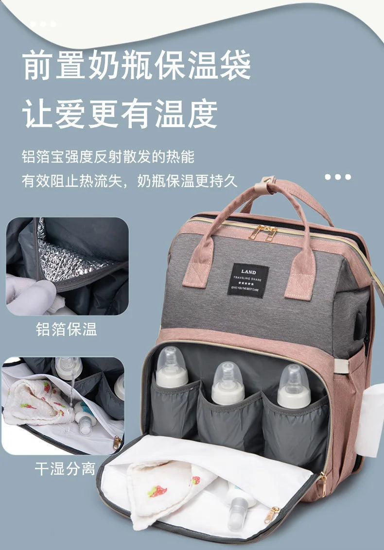 Viral Vault™ Mommy Bag Lightweight Portable Folding Crib