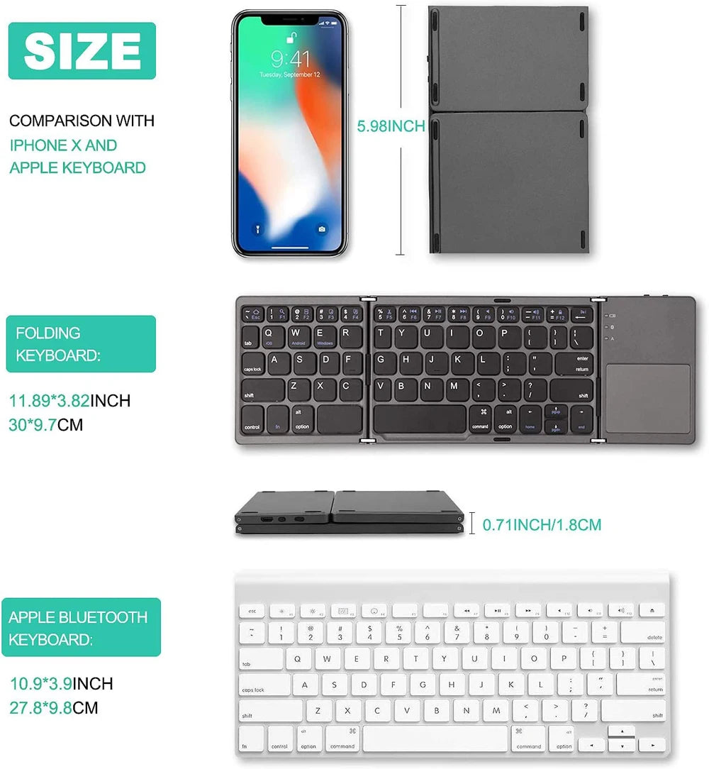 Viral Vault™ Portable Mini Wireless Bluetooth Keyboard