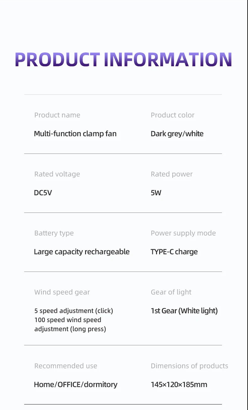 Viral Vault™ Adjustable Mini Small Fan