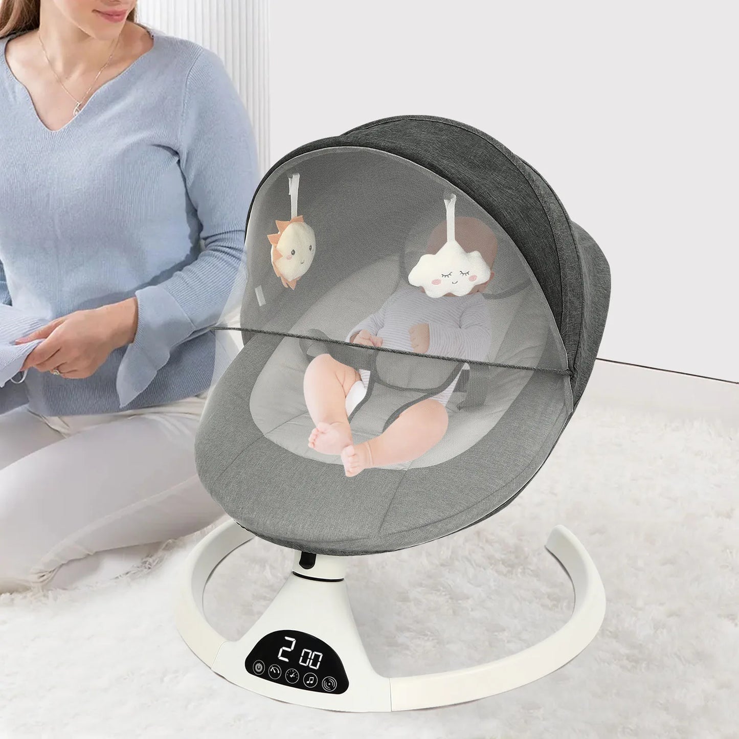 Viral Vault™ Electric Baby Rocking Chair