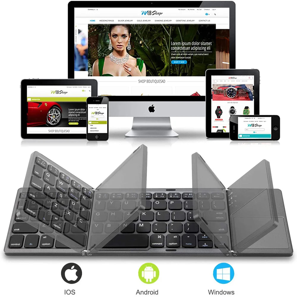 Viral Vault™ Portable Mini Wireless Bluetooth Keyboard