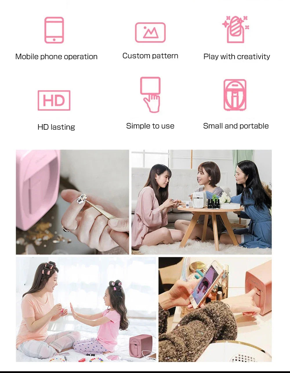 Viral Vault™ Portable 3D Painted Nail Printer