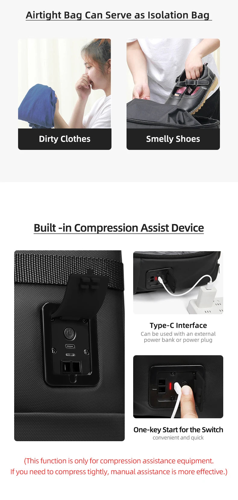 Viral Vault™ vacuum compression business backpacks