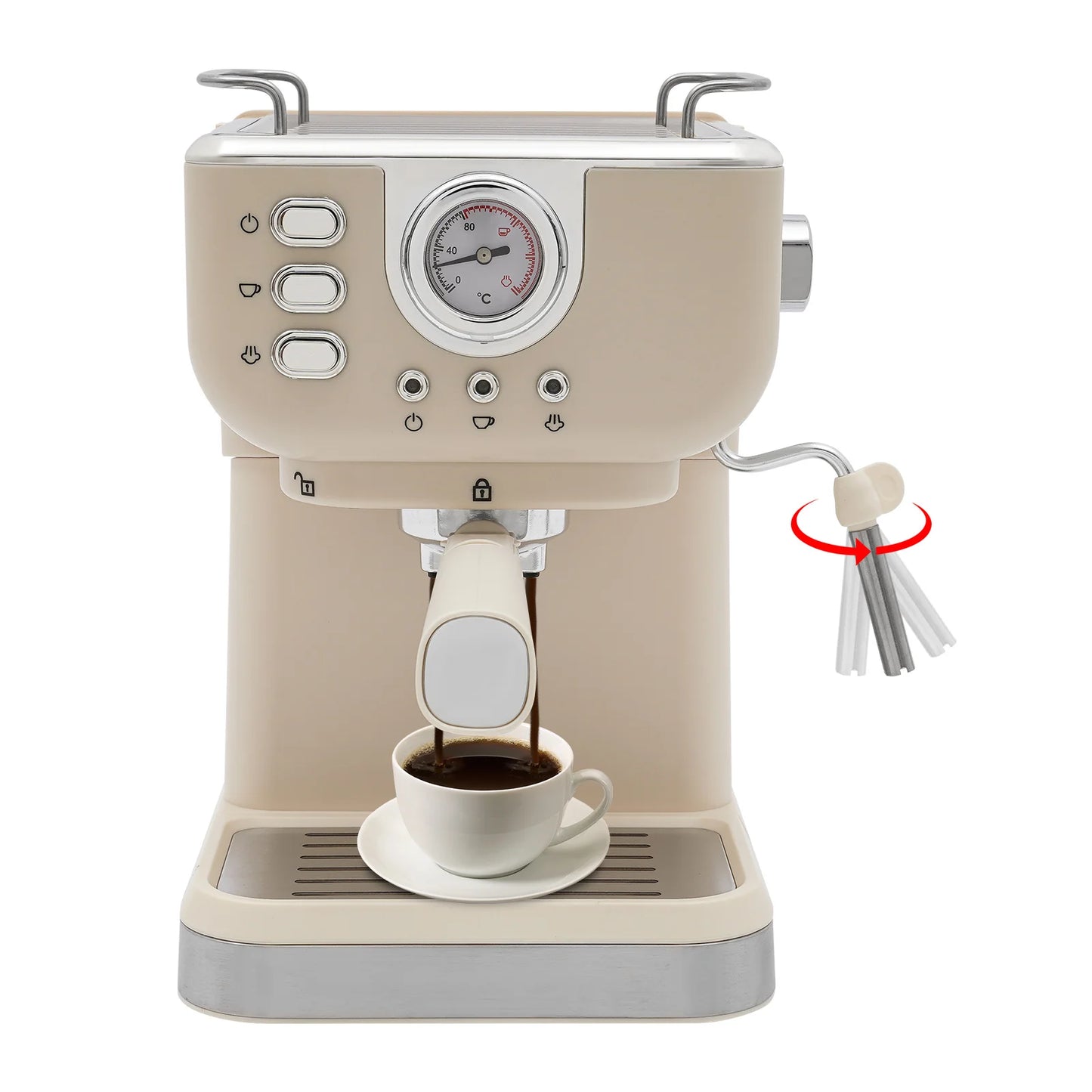Viral Vault™ Espresso Machine with Milk Frothier