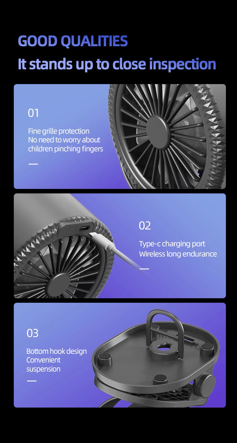 Viral Vault™ Adjustable Mini Small Fan