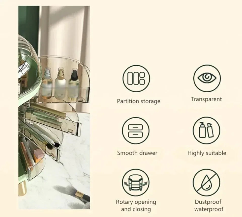 Viral Vault™ Desktop Makeup Organizer