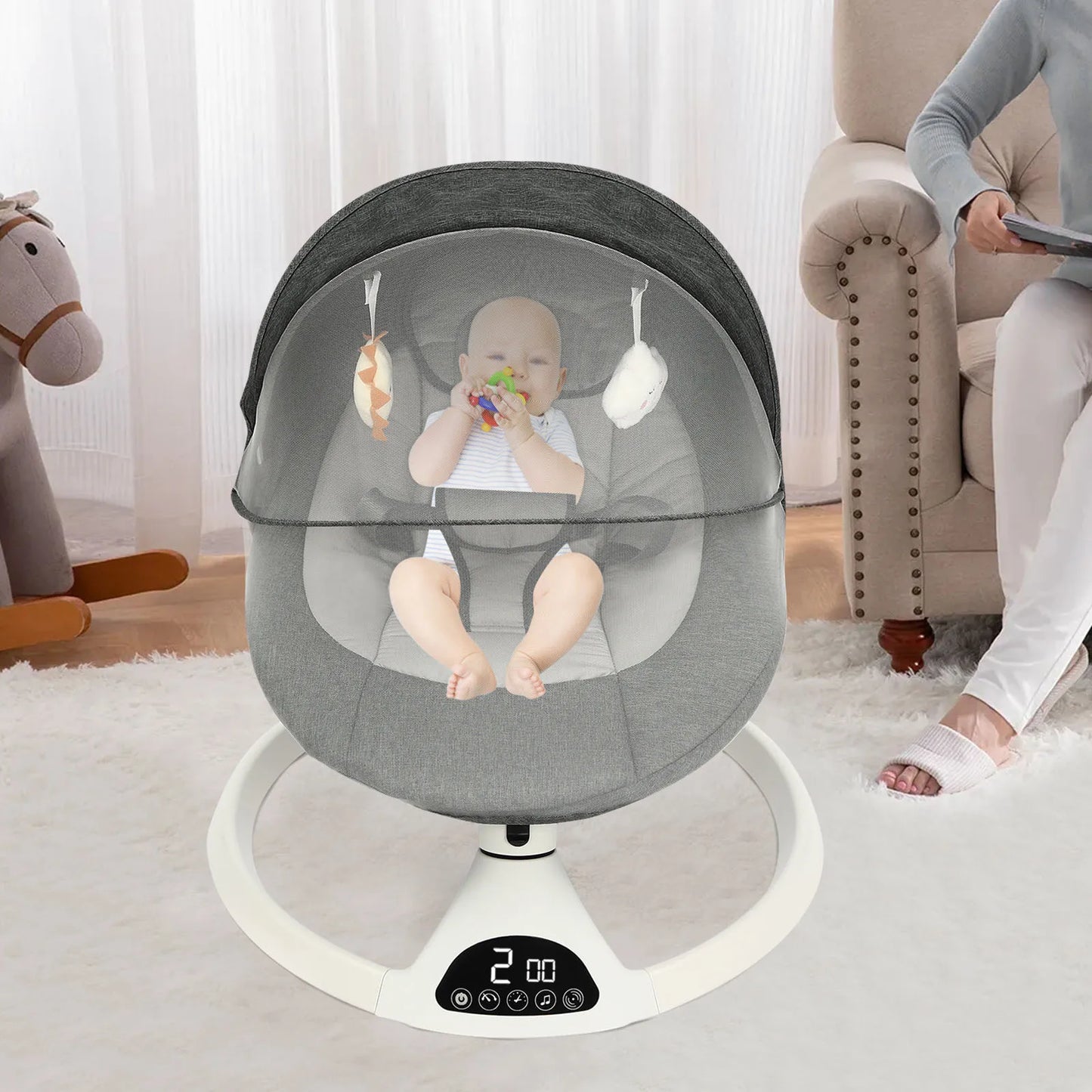 Viral Vault™ Electric Baby Rocking Chair
