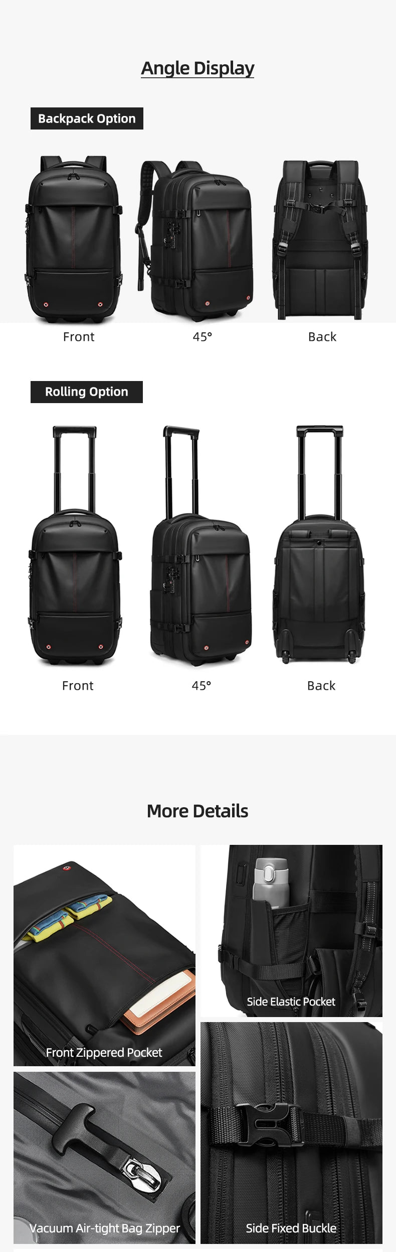 Viral Vault™ vacuum compression business backpacks