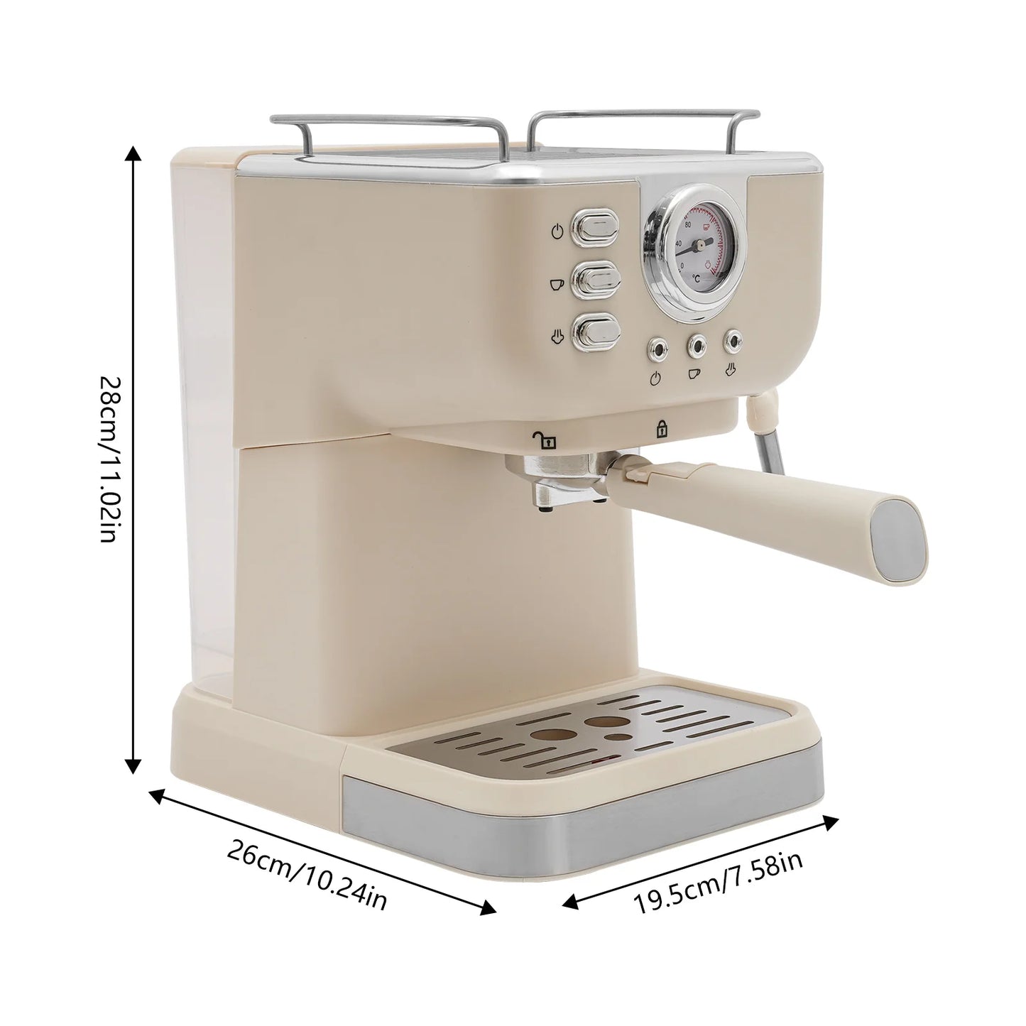 Viral Vault™ Espresso Machine with Milk Frothier
