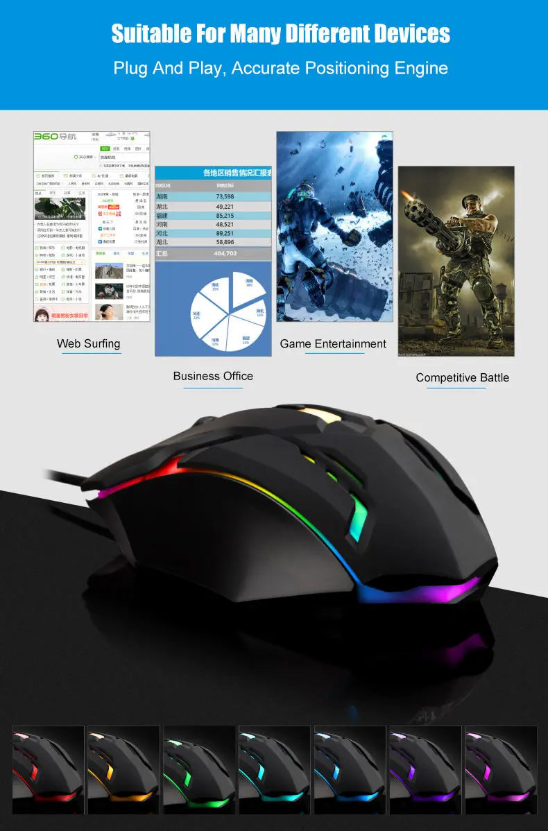 Viral Vault™ Sports LED Luminous Backlit Mouse