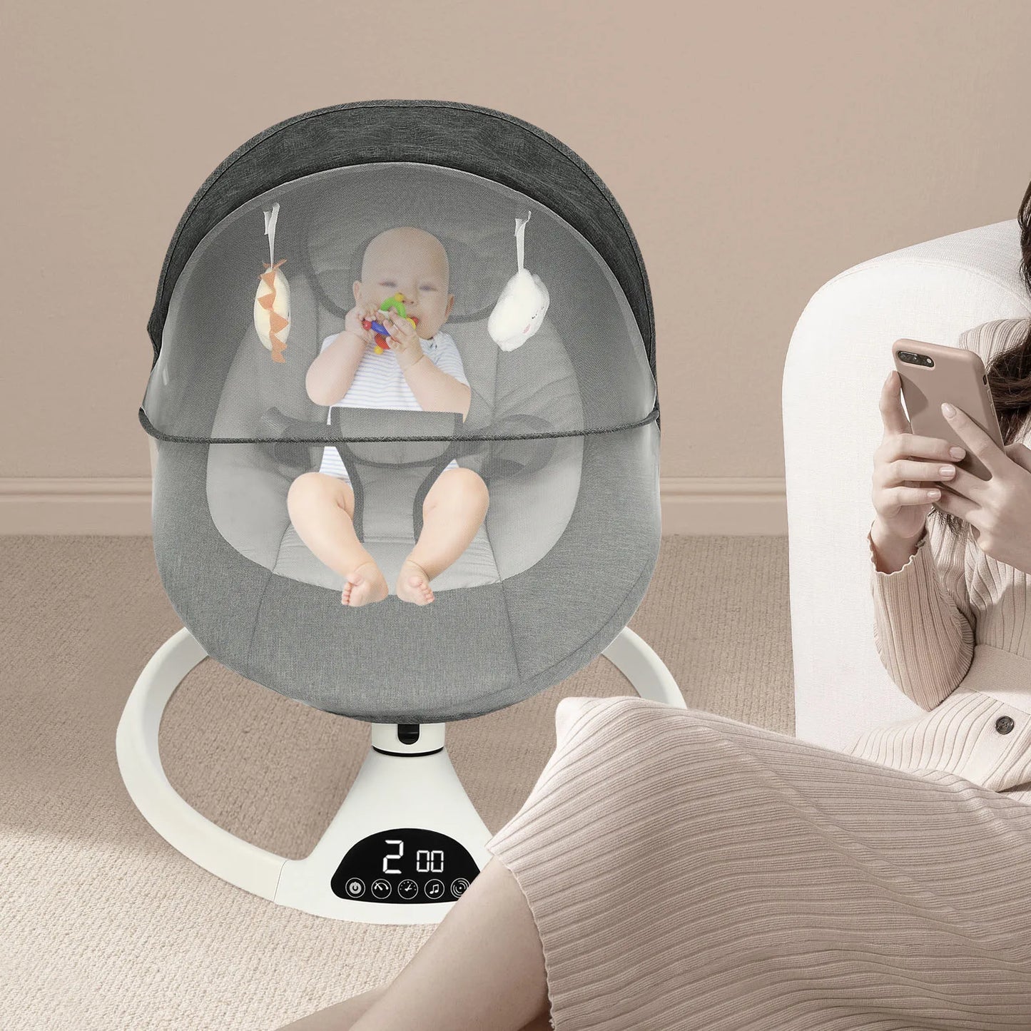 Viral Vault™ Electric Baby Rocking Chair
