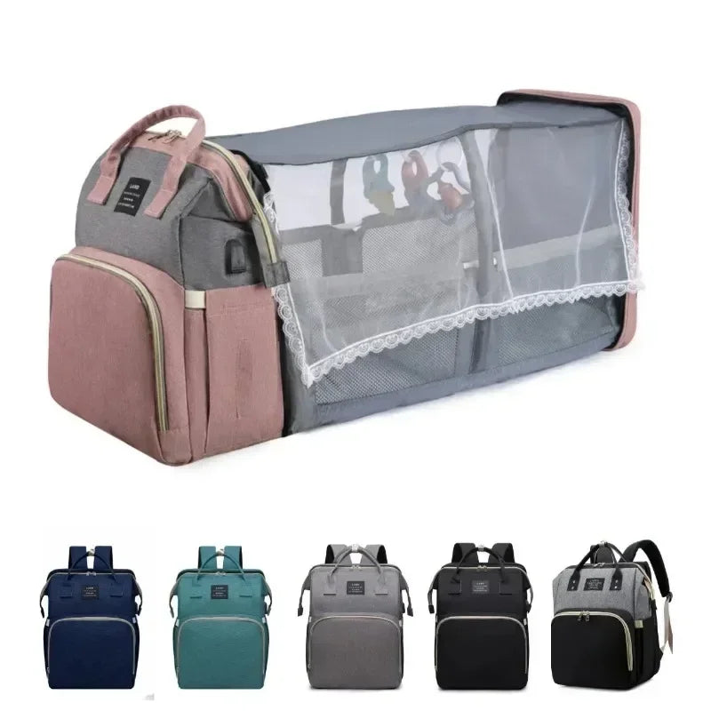 Viral Vault™ Mommy Bag Lightweight Portable Folding Crib