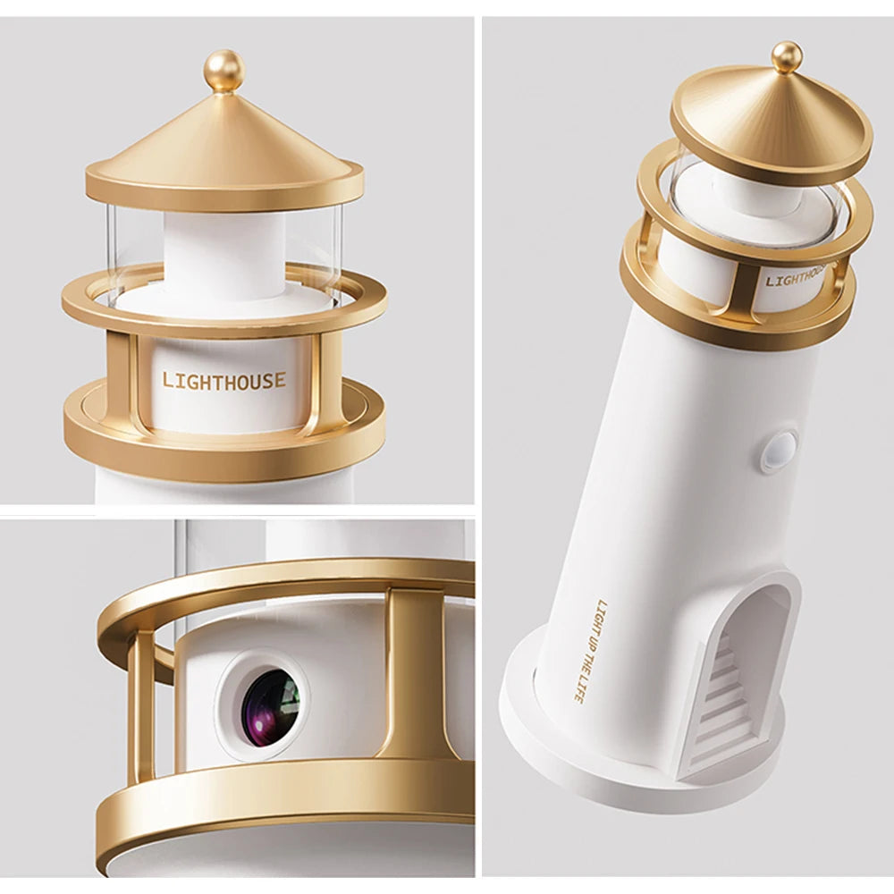 Viral Vault™ Night Lights Moon Projection Lighthouse
