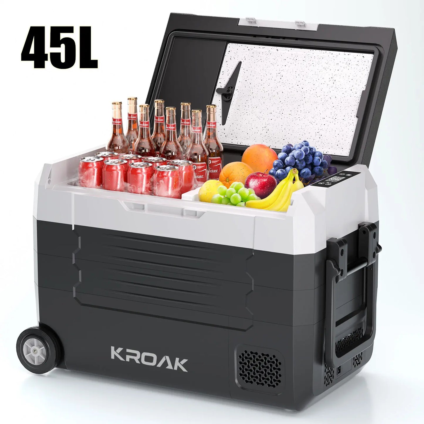 Viral Vault™ Dual Zone Portable Car Fridge with Wheels