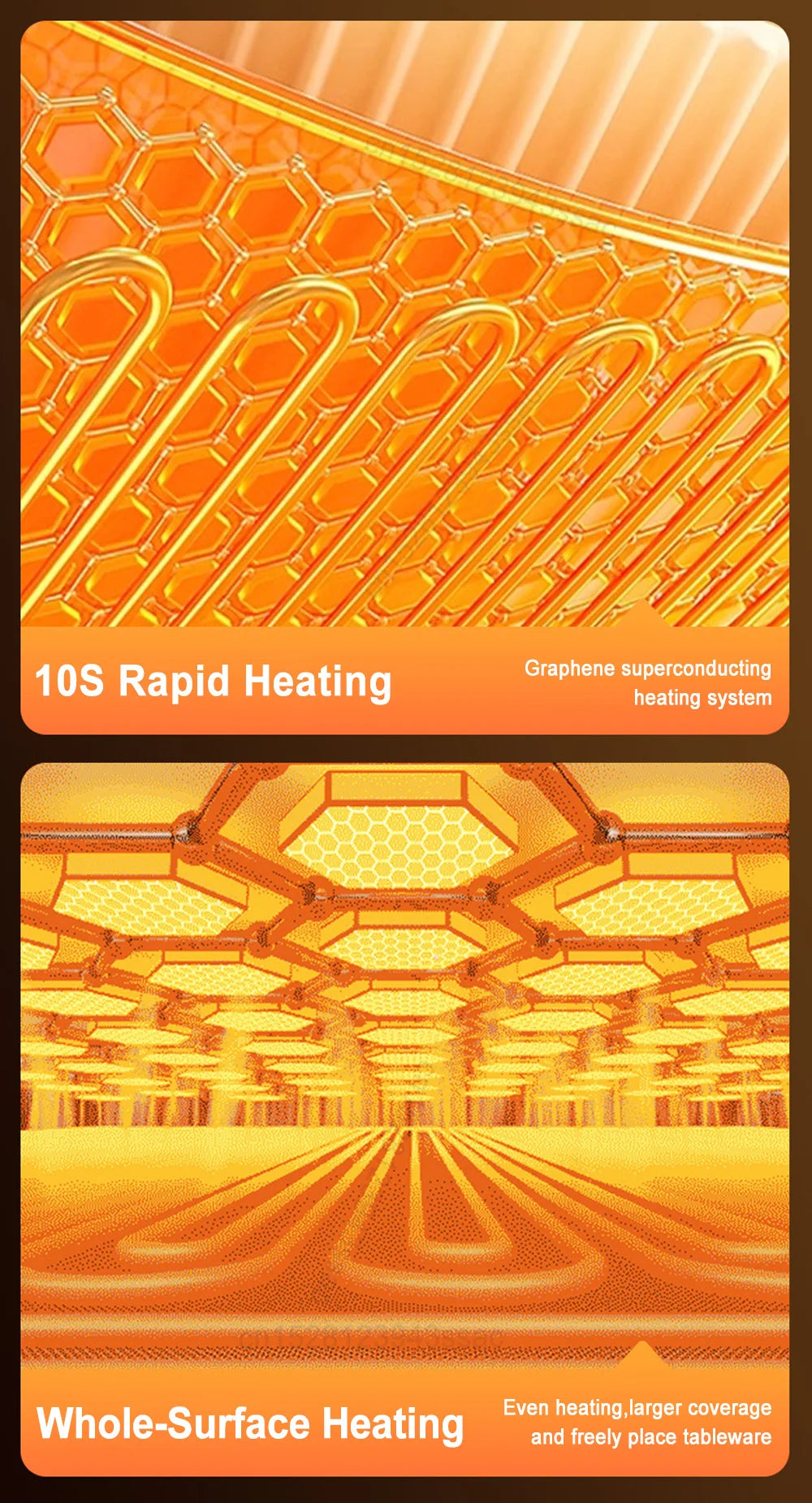 Viral Vault™ Foldable Portable Smart Food Fast Heating Mat