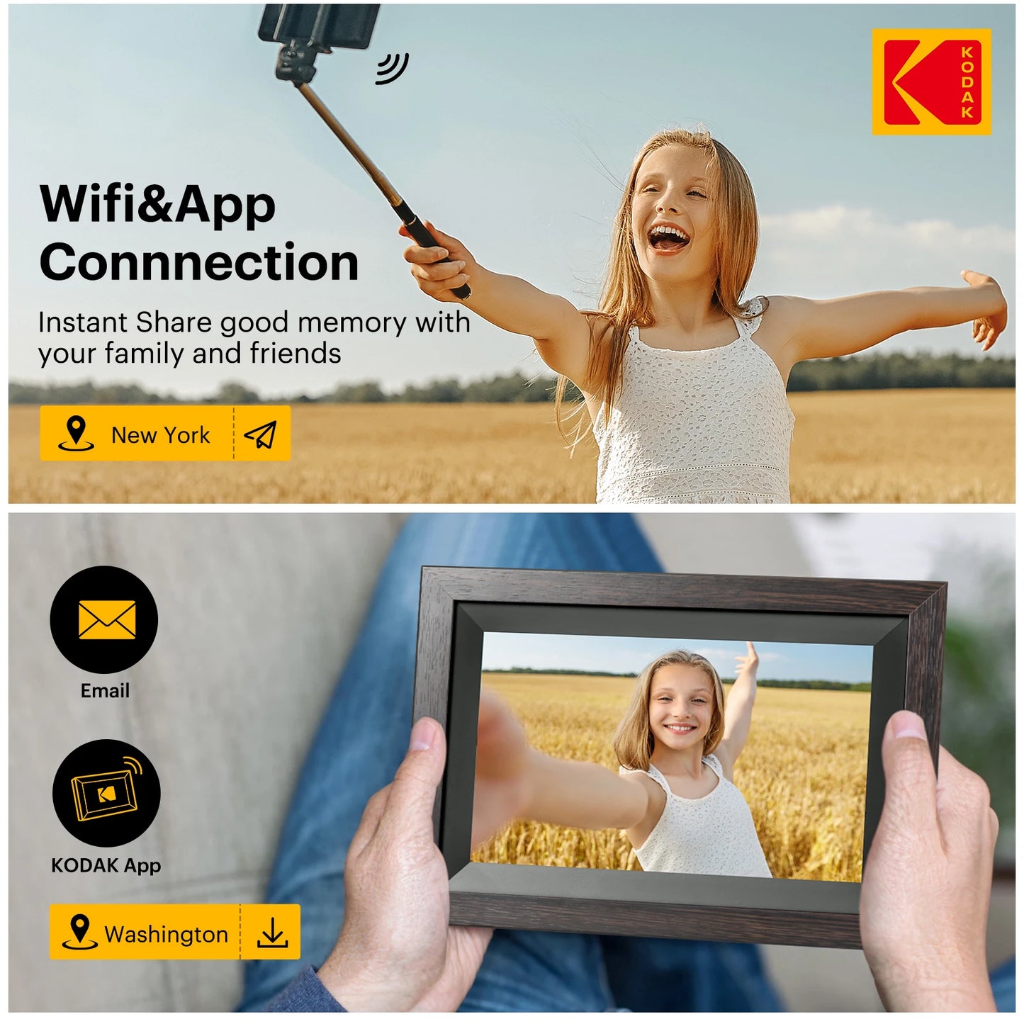 Viral Vault™ Kodak 10 Inch Digital Picture Frame