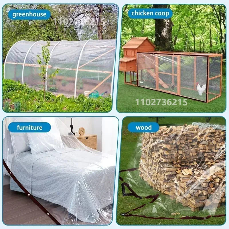 Viral Vault™ Thicken Transparent Waterproof Poly Tarp