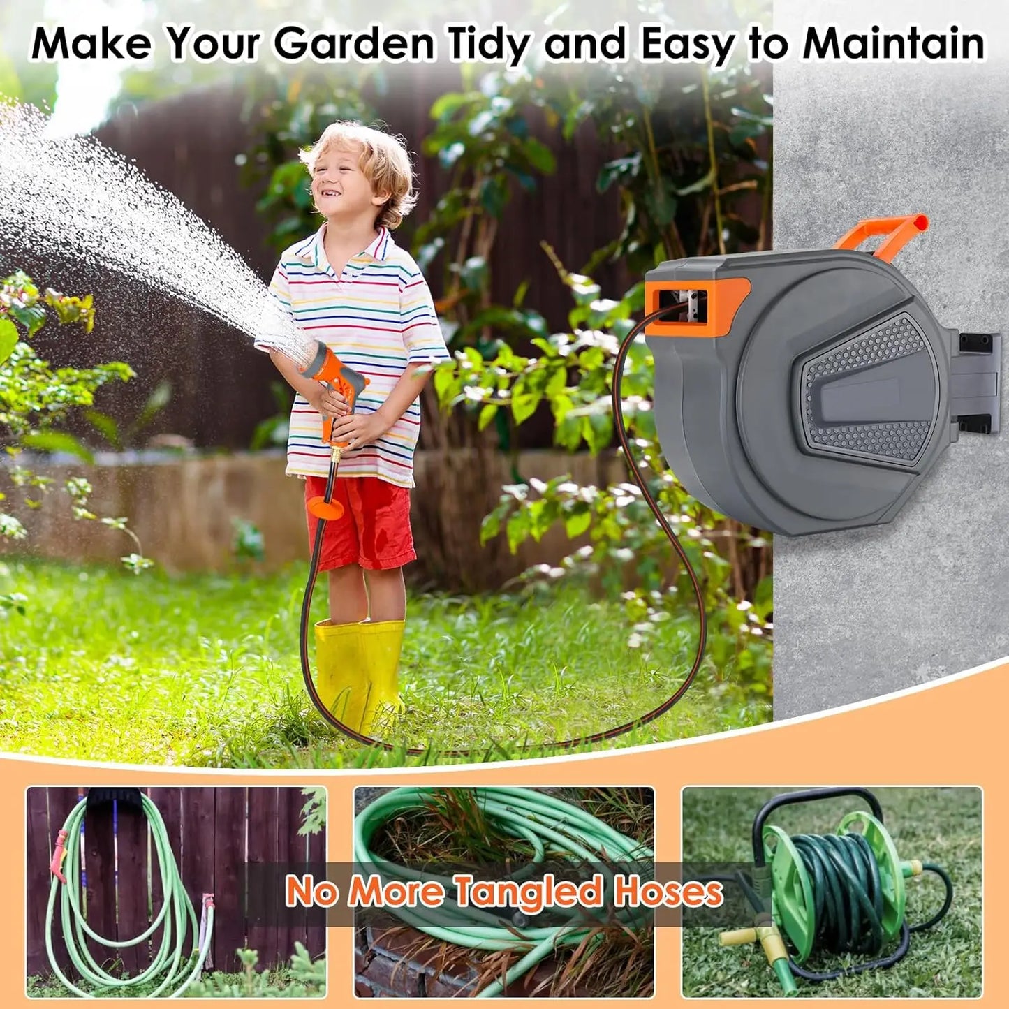 Viral Vault™ Retractable Garden Hose