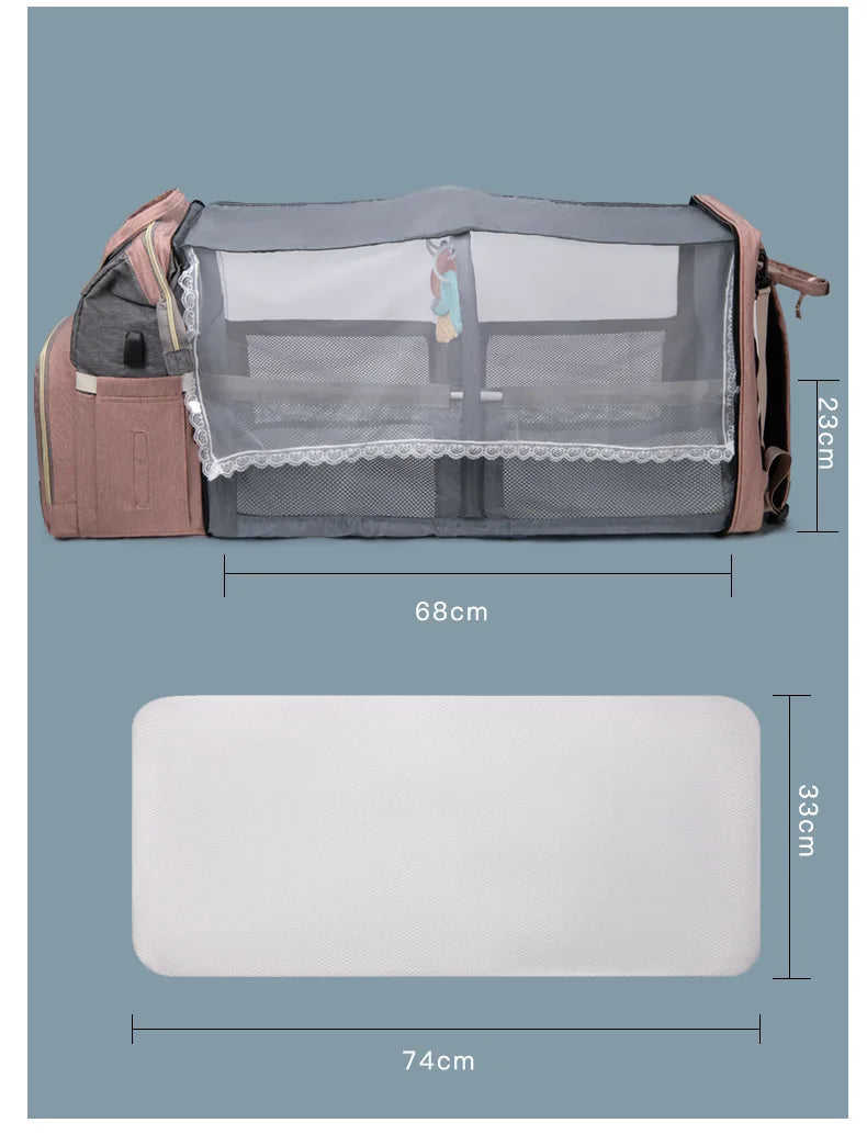 Viral Vault™ Mommy Bag Lightweight Portable Folding Crib