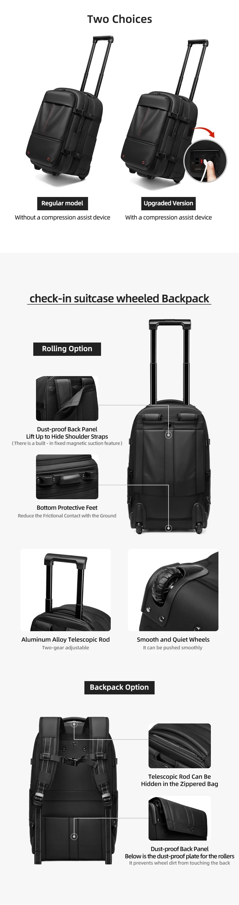Viral Vault™ vacuum compression business backpacks