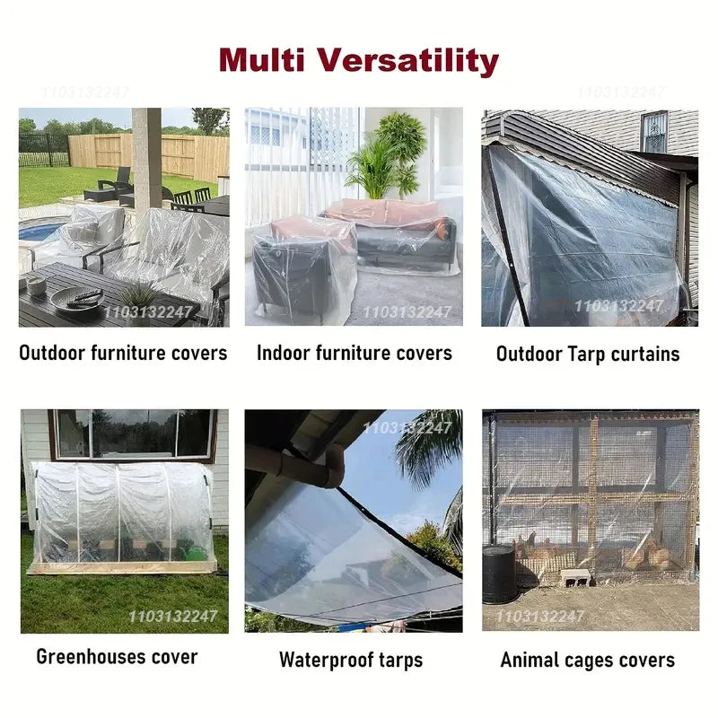 Viral Vault™ Thicken Transparent Waterproof Poly Tarp