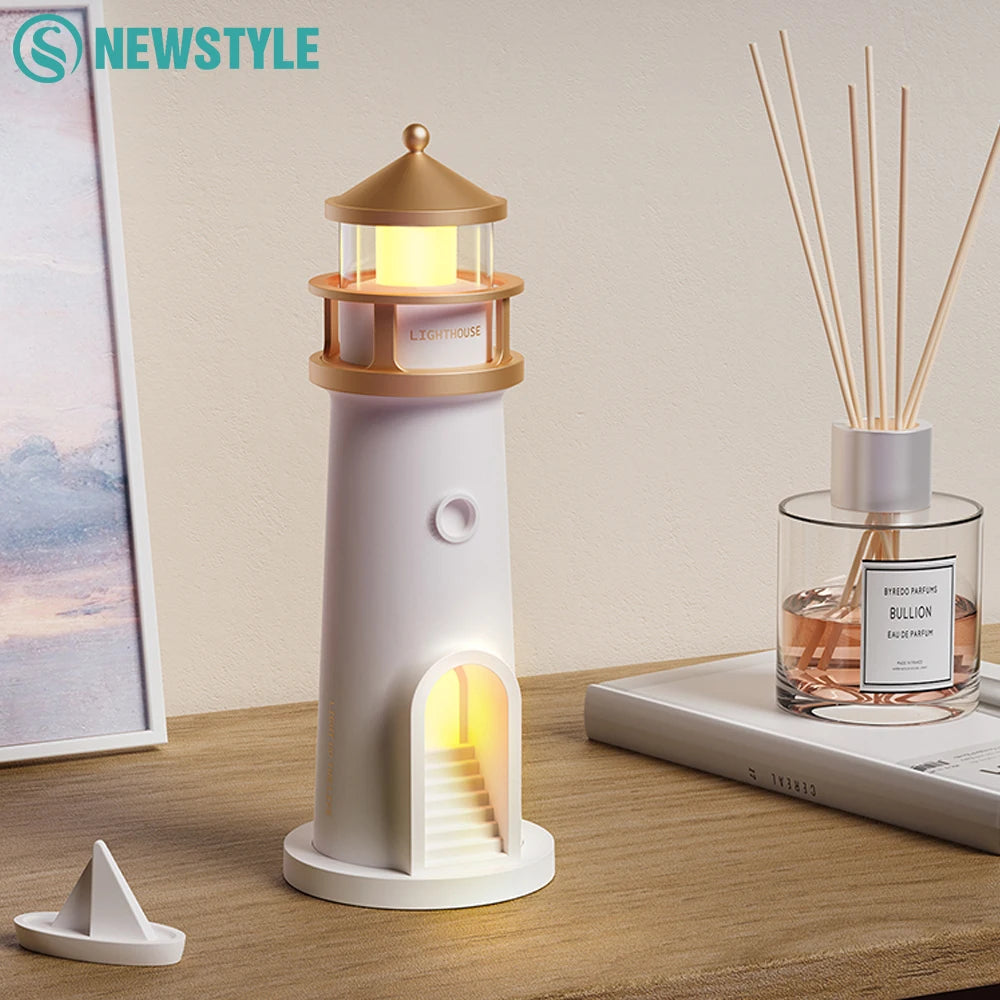 Viral Vault™ Night Lights Moon Projection Lighthouse