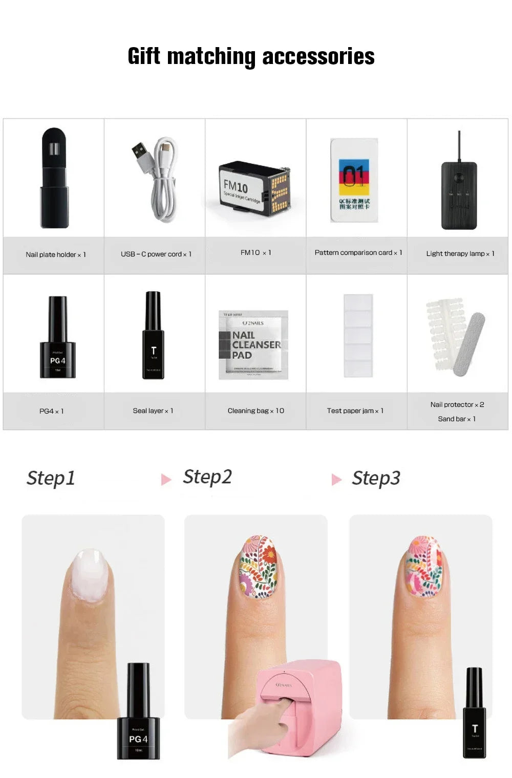 Viral Vault™ Portable 3D Painted Nail Printer