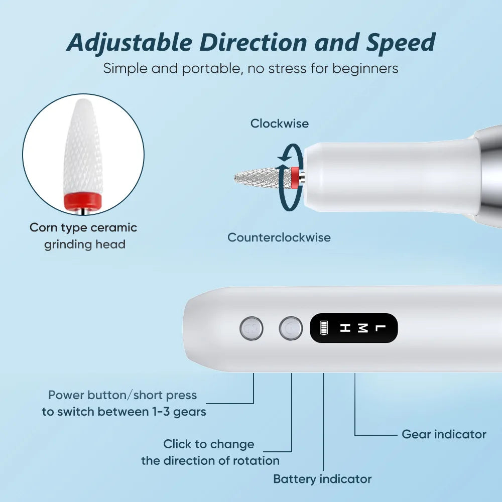 Viral Vault™ Electric Nail Polisher Drill Bits
