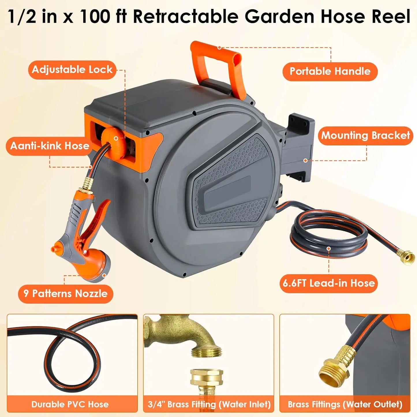 Viral Vault™ Retractable Garden Hose