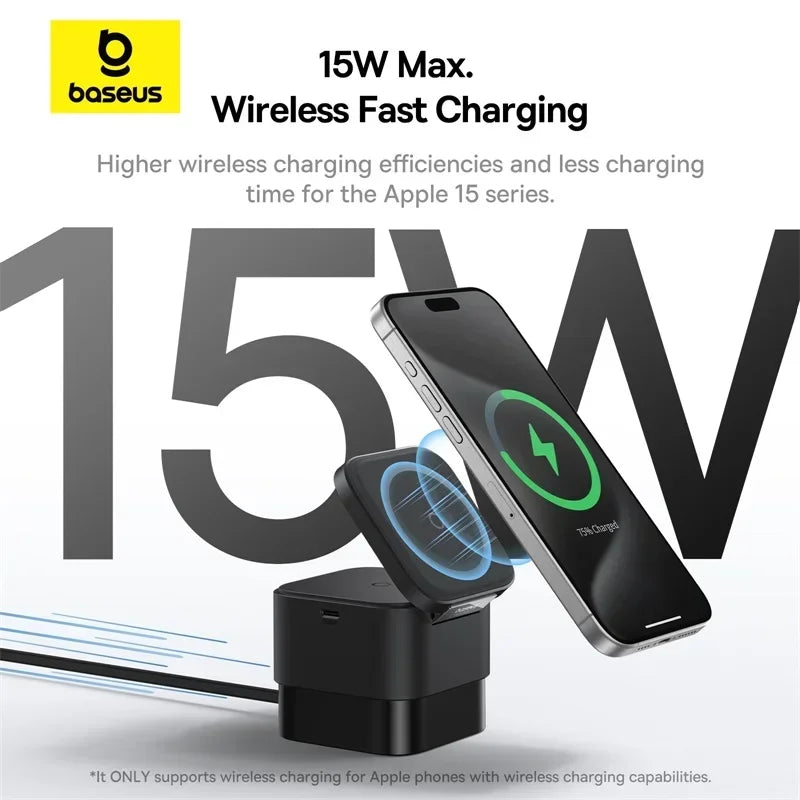 Viral Vault™ Baseus 25W 2 in 1 Magnetic Wireless Charger