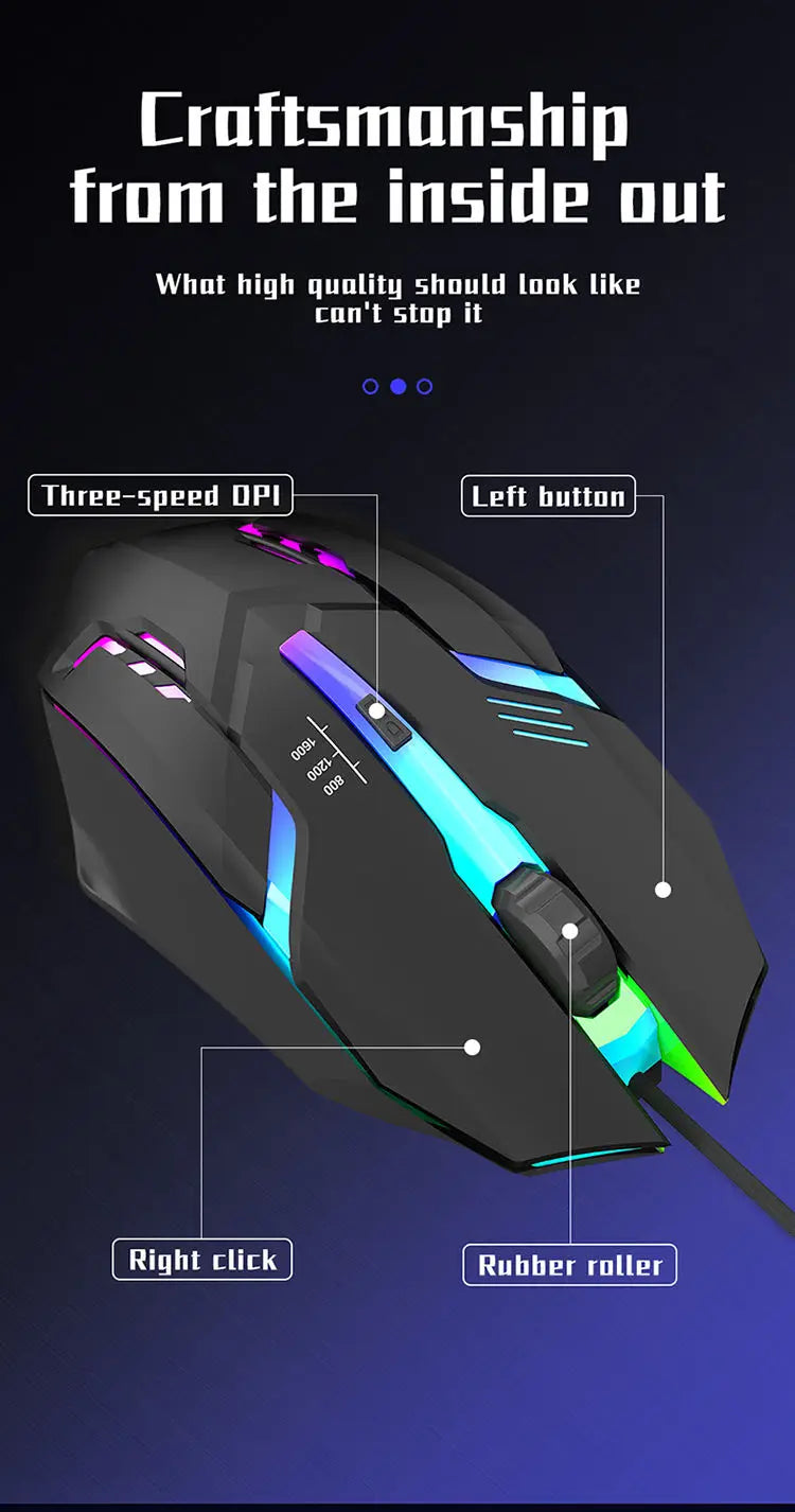 Viral Vault™ Sports LED Luminous Backlit Mouse