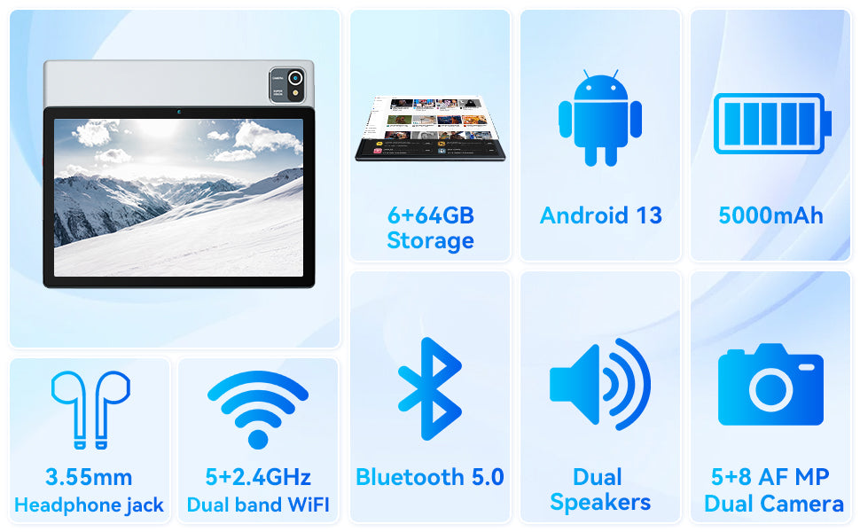 Viral Vault™ 10.1 Inch Android 13 Tablet