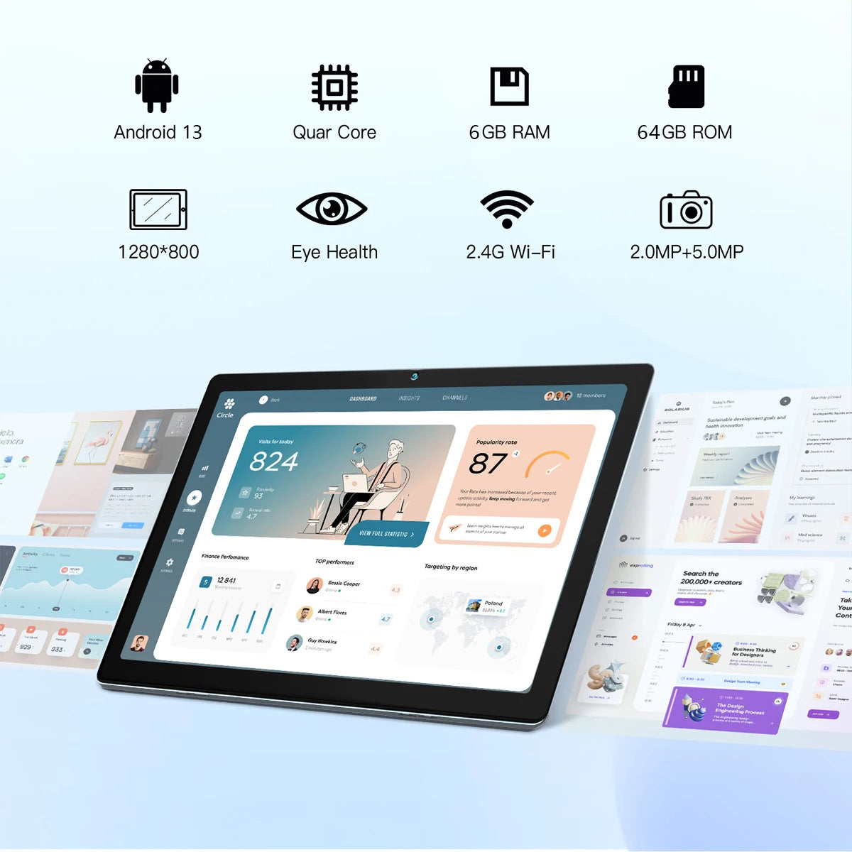 Viral Vault™ 10.1 Inch Android 13 Tablet