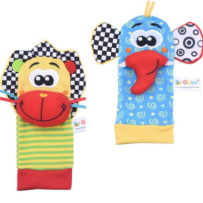 Viral Vault™  Cute Stuffed Animals Baby Rattle Socks