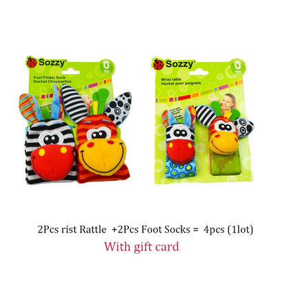 Viral Vault™  Cute Stuffed Animals Baby Rattle Socks
