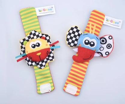 Viral Vault™  Cute Stuffed Animals Baby Rattle Socks