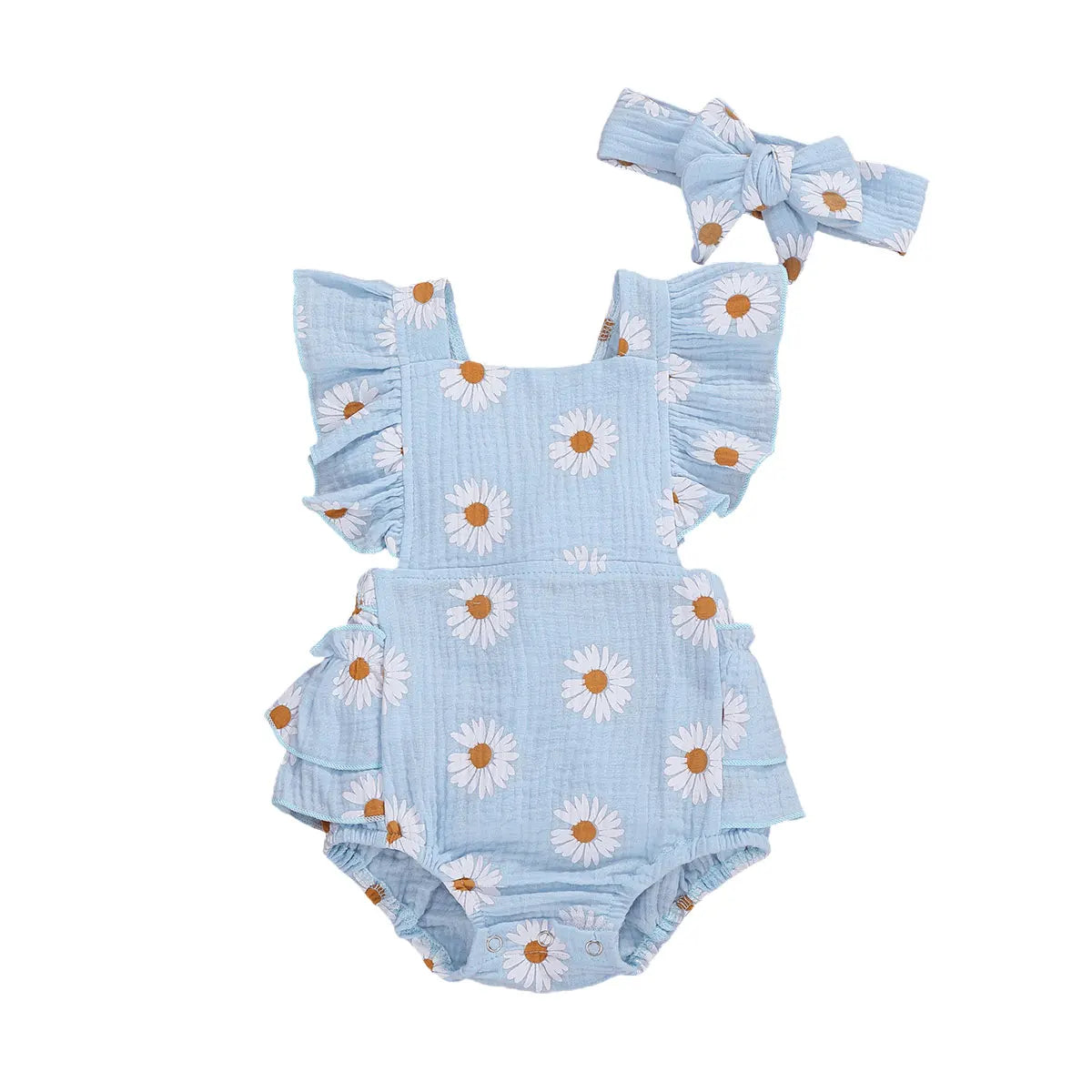 Viral Vault™  Newborn Baby Girls Daisy Romper