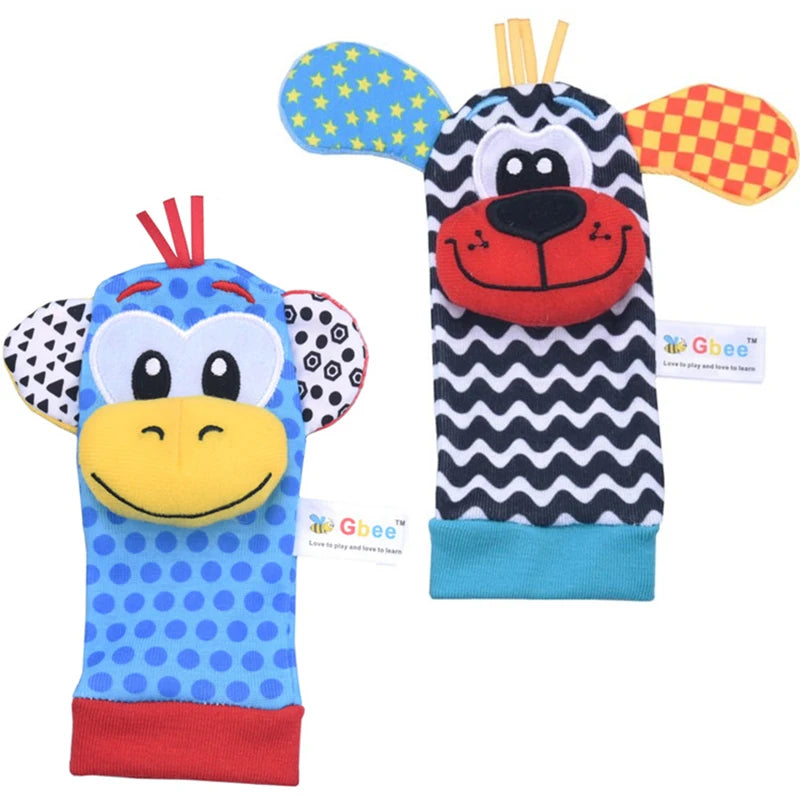 Viral Vault™  Cute Stuffed Animals Baby Rattle Socks