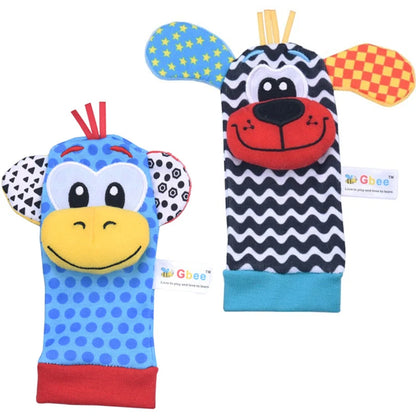 Viral Vault™  Cute Stuffed Animals Baby Rattle Socks