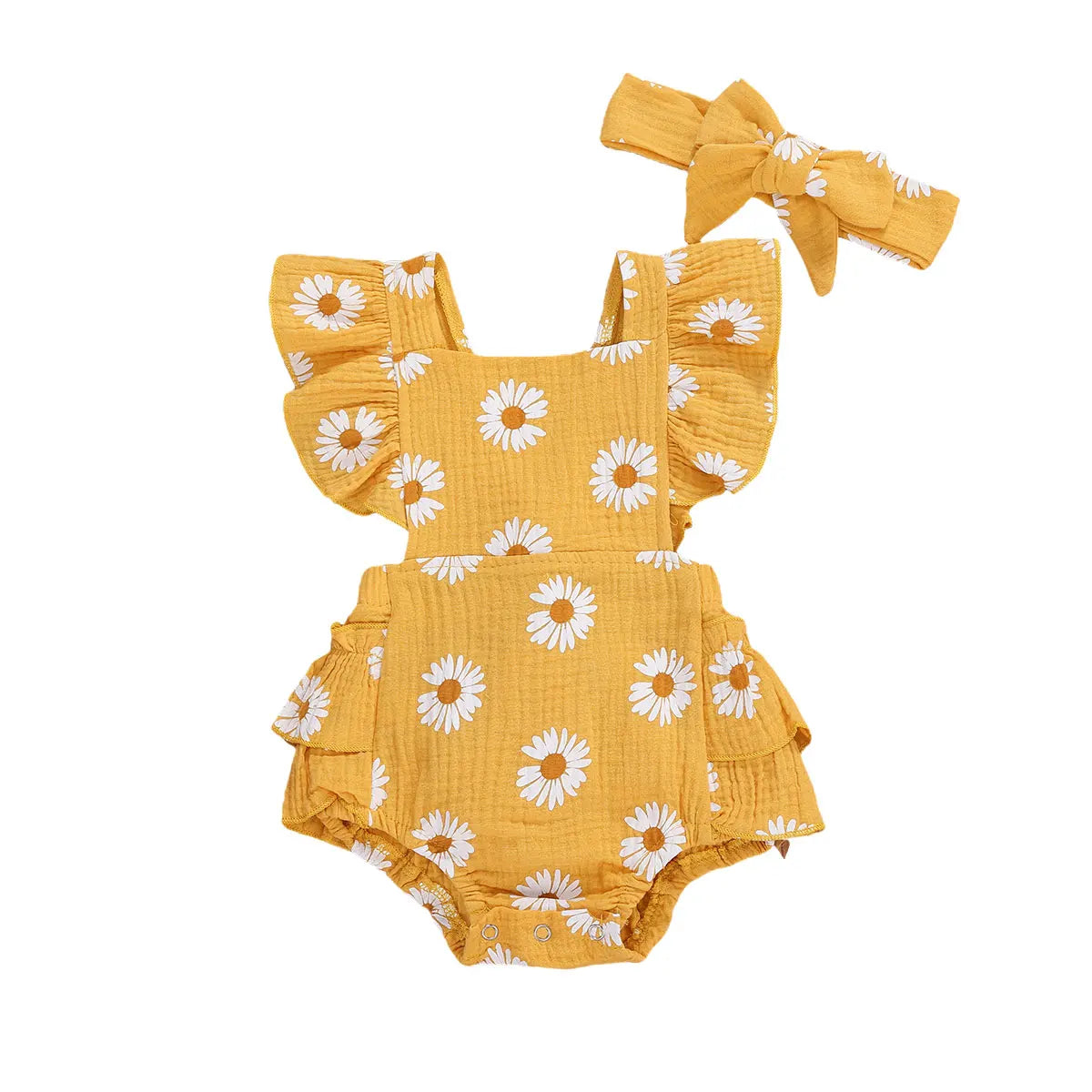 Viral Vault™  Newborn Baby Girls Daisy Romper
